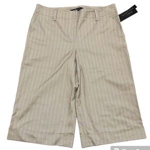 CITY Unltd. NWT Vintage Tan & Brown Striped Gaucho Pants SZ 10